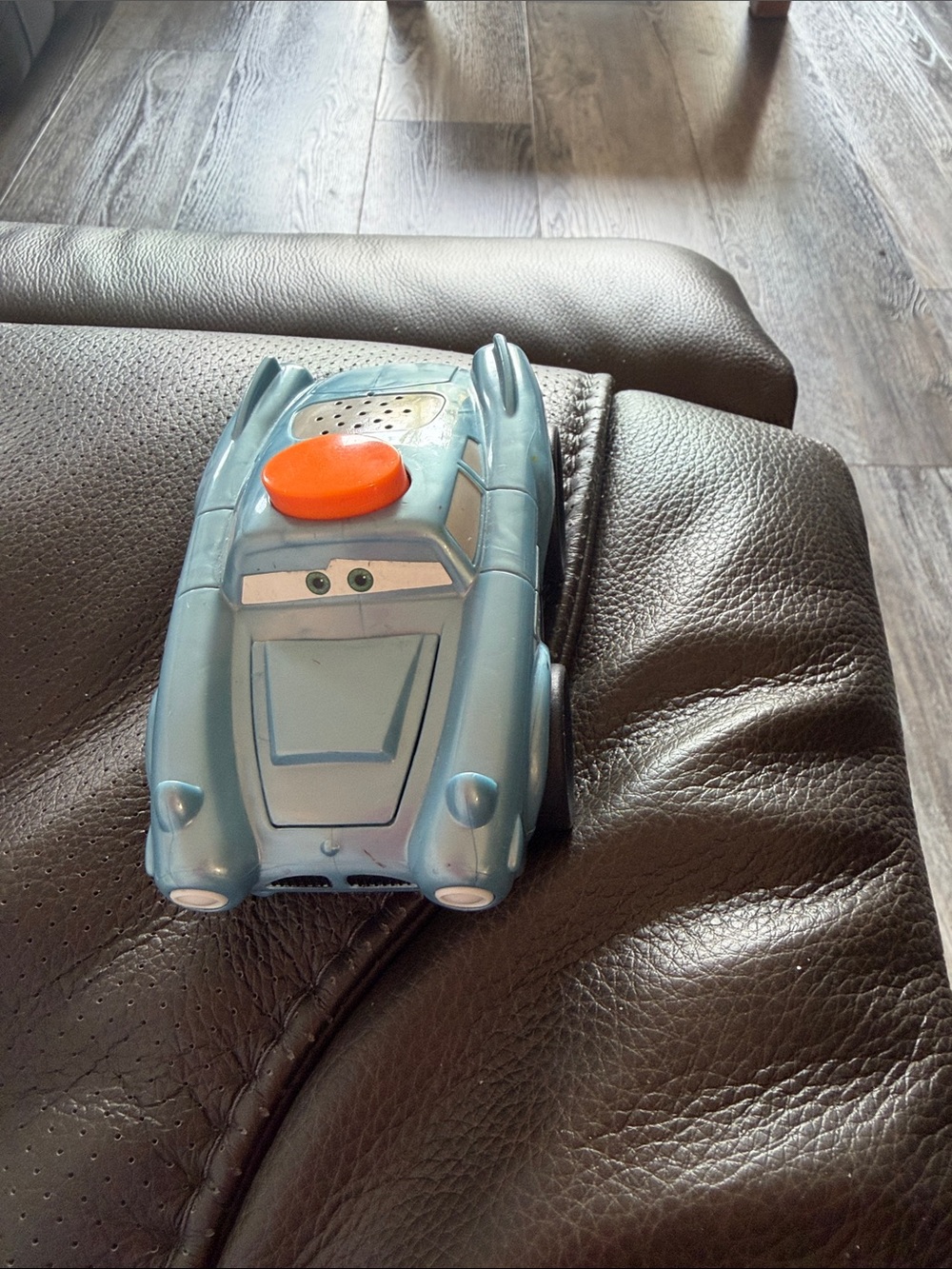 Fisher-Price Blue Toy Car with Orange Button